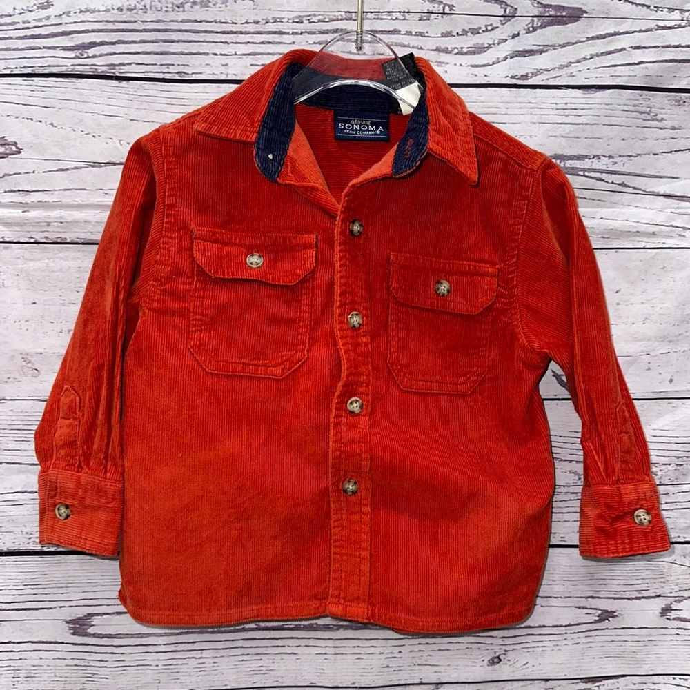 Genuine Sonoma Jean Company Kids Corduroy Button Down Top size 2T